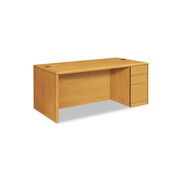 Hon HON, 10700 SINGLE PEDESTAL DESK, FULL RIGHT PEDESTAL, 72W X 36D X 29.5H, HARVEST 10787RCC - main